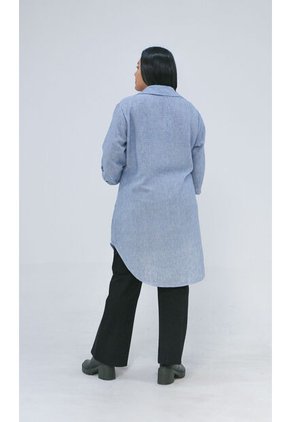 Bluson Para Mujer. Manga 3/4 Azul Marca L&H Ref. 7D624021