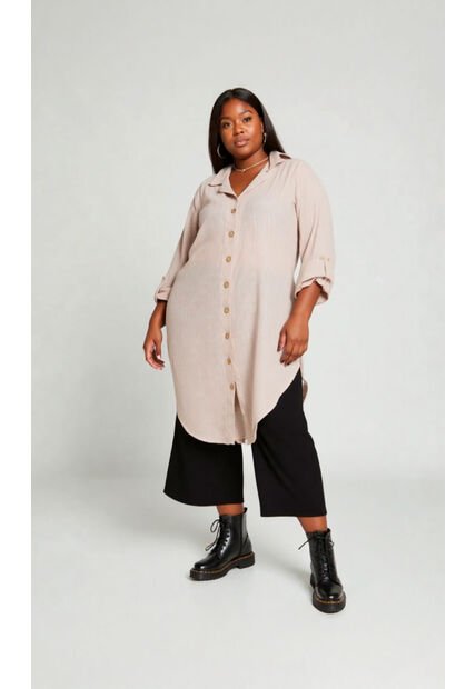 Bluson Para Mujer. Manga 3/4 Taupe Marca L&H Ref. 7D624021