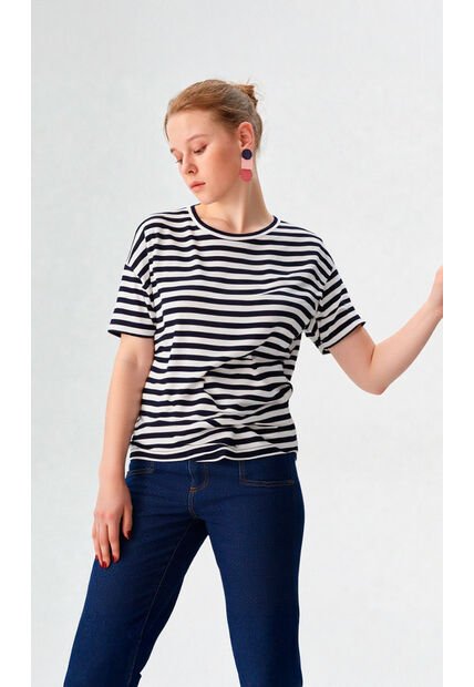 Camiseta Para Mujer Azul Marca L&H Ref. 7S409037