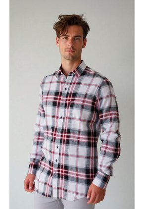 Camisa Para Hombre Manga Larga Rojo Marca L&H Ref. 7Y101229
