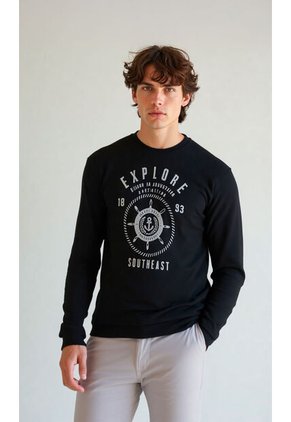 Buzo Para Hombre Negro Marca L&H Ref. 4X106003