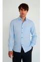 Camisa Para Hombre Manga Larga Azul Marca L&H Ref. 7Y101226 de L&H