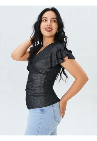 Camiseta Para Mujer Negro Marca L&H Ref. 8E409029 L&H