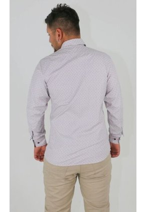 Camisa Para Hombre Manga Larga Gris Claro Marca L&H Ref. 7Y101226