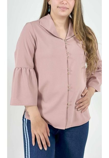 Blusa Para Mujer Manga 3/4 Rosado Marca L&H
