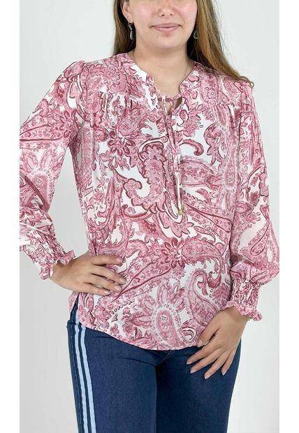 Blusa Para Mujer Manga Larga Rosado Marca L&H