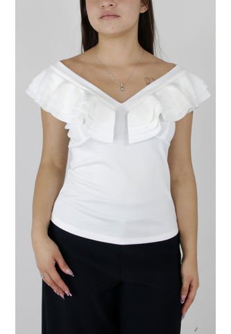 Camiseta Para Mujer Manga Sisa Crudo Marca L&H L&H