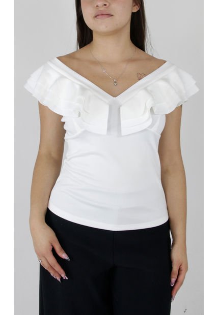 Camiseta Para Mujer Manga Sisa Crudo Marca L&H