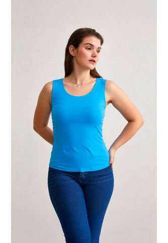 Camiseta Para Mujer Manga Sisa Azul Marca L&H Ref. 1F409240 L&H