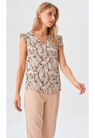 Blusa Para Mujer Manga Sisa Cafe Marca L&H Ref. 1F412728 L&H
