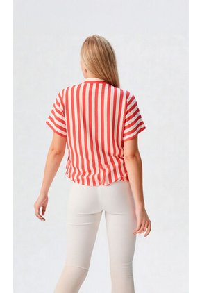 Blusa Para Mujer Manga Corta Coral Marca L&H Ref. 1F412668