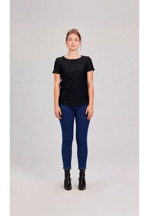 Camiseta Para Mujer Manga Corta Negro Marca L&H Ref. 1F409490