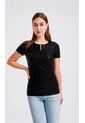 Camiseta Para Mujer Manga Corta Negro Marca L&H Ref. 1F409502 de L&H