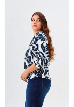 Camiseta Para Mujer Manga 3/4 Azul Marca L&H Ref. 1F409497