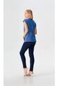 Blusa Para Mujer Manga Corta Azul Marca L&H Ref. 1F412687 de L&H