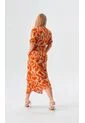 Vestido Para Mujer Manga Corta Naranja Marca L&H Ref. 1F417023 de L&H