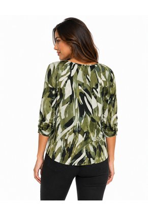 Camiseta Para Mujer Manga 3/4 Verde Marca L&H Ref. 2J409135