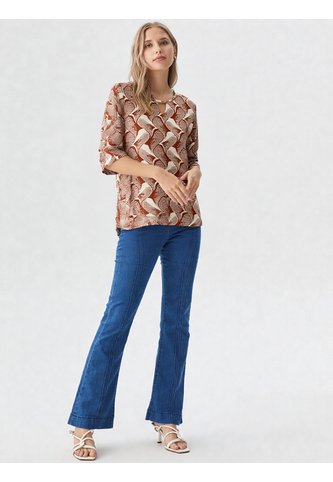 Camiseta Para Mujer Manga 3/4 Beige Marca L&H Ref. 2J409124 L&H