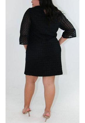 Vestido Para Mujer. Manga 3/4 Negro Marca L&H