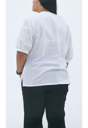 Blusa Para Mujer. Manga Corta Blanco Marca L&H Ref. 1F612227