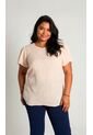Blusa Para Mujer. Manga Corta Beige Marca L&H Ref. 1F612232 de L&H