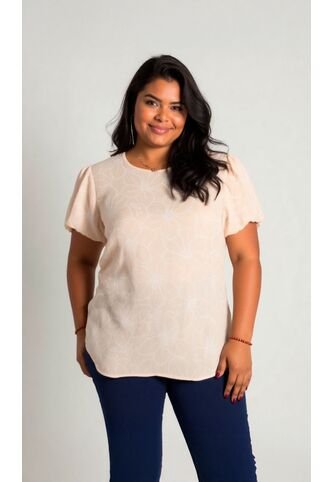 Blusa Para Mujer. Manga Corta Beige Marca L&H Ref. 1F612232 L&H