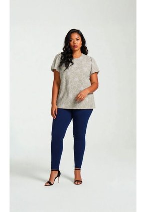 Blusa Para Mujer. Manga Corta Verde Marca L&H Ref. 1F612232