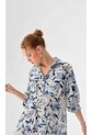Blusa Para Mujer Manga 3/4 Azul Marca L&H Ref. 1F412729 de L&H