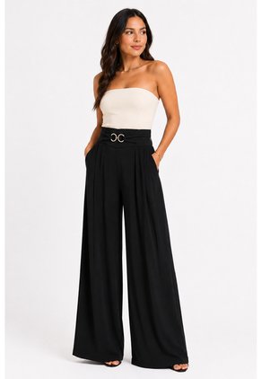Pantalon Para Mujer Negro Marca L&H Ref. 2J407076