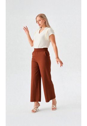 Pantalon Para Mujer Cafe Marca L&H Ref. 2J407059