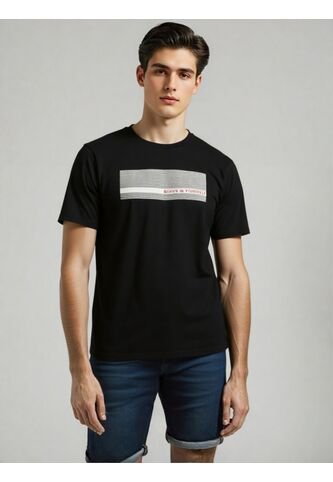 T-Shirt Para Hombre Manga Corta Negro Marca L&H L&H