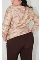 Blusa Para Mujer. Manga 3/4 Taupe Marca L&H de L&H
