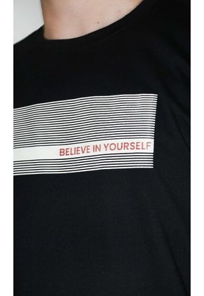 T-Shirt Para Hombre Manga Corta Negro Marca L&H