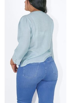 Blusa Para Mujer Manga 3/4 Aguamarina Marca L&H Ref. 5P412250