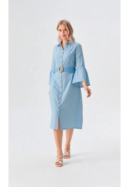 Vestido Para Mujer Azul Claro Marca L&H Ref. 1Y417029
