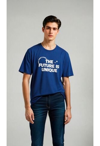 T-Shirt Para Hombre Azul Marca L&H Ref. 2Bw119003 L&H