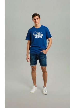 T-Shirt Para Hombre Azul Marca L&H Ref. 2Bw119003