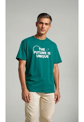 T-Shirt Para Hombre Verde Marca L&H Ref. 2Bw119003