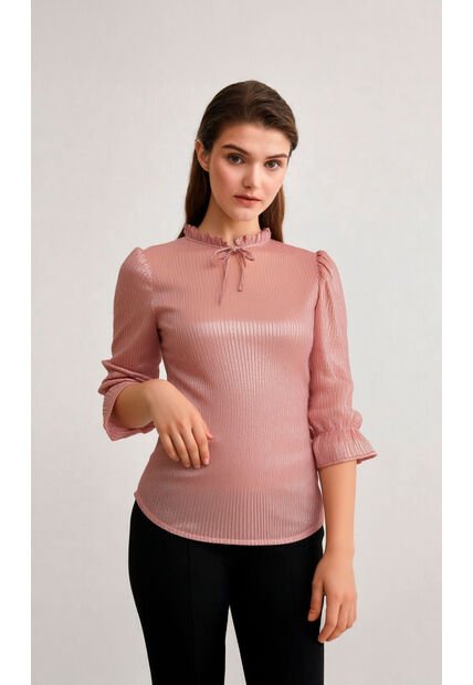 Blusa Para Mujer Manga 3/4 Rosado Marca L&H Ref. 5P412251