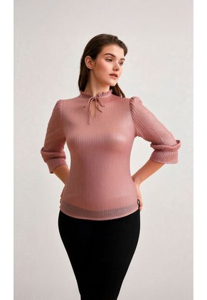Blusa Para Mujer Manga 3/4 Rosado Marca L&H Ref. 5P412251