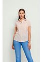 Blusa Para Mujer Manga Corta Beige Marca L&H Ref. 1F412688 de L&H