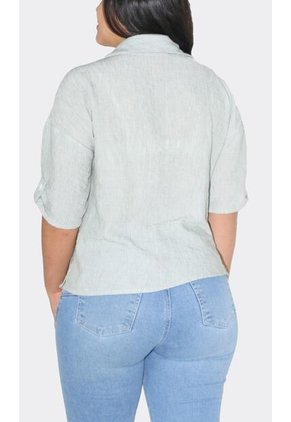 Blusa Para Mujer Manga Corta Verde Marca L&H Ref. 2J412265