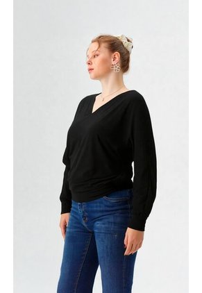 Camiseta Para Mujer Manga 3/4 Negro Marca L&H Ref. 2J409113