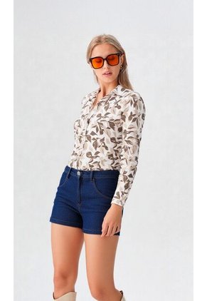 Blusa Para Mujer Manga Larga Beige Marca L&H Ref. 2J412275