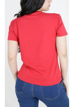 Camiseta Para Mujer Manga Corta Rojo Marca L&H