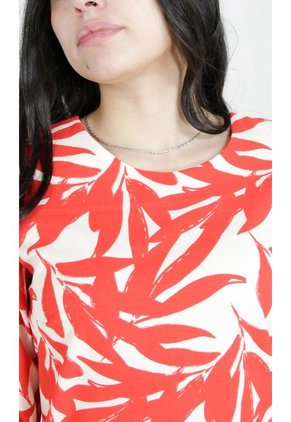 Blusa Para Mujer Manga 3/4 Rojo Marca L&H