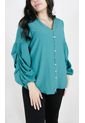Blusa Para Mujer Manga 3/4 Verde Marca L&H de L&H