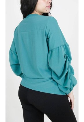 Blusa Para Mujer Manga 3/4 Verde Marca L&H