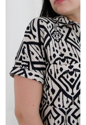 Blusa Para Mujer Manga Corta Beige Marca L&H