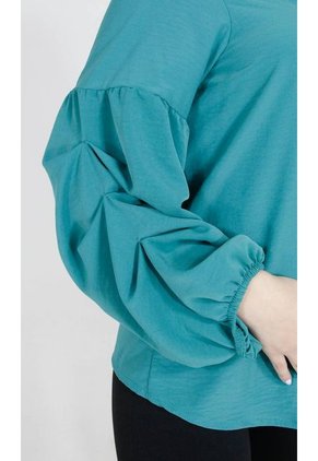 Blusa Para Mujer Manga 3/4 Verde Marca L&H